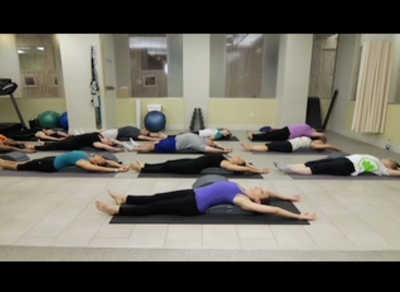 Stretch class for those with back pain.
